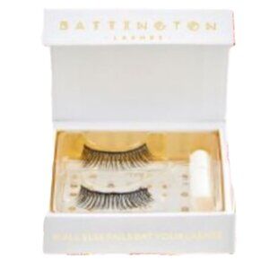 Battington Faux Fake 3D Eye Lashes Silk Harlow with Mini Glue NIB New in Box‎
